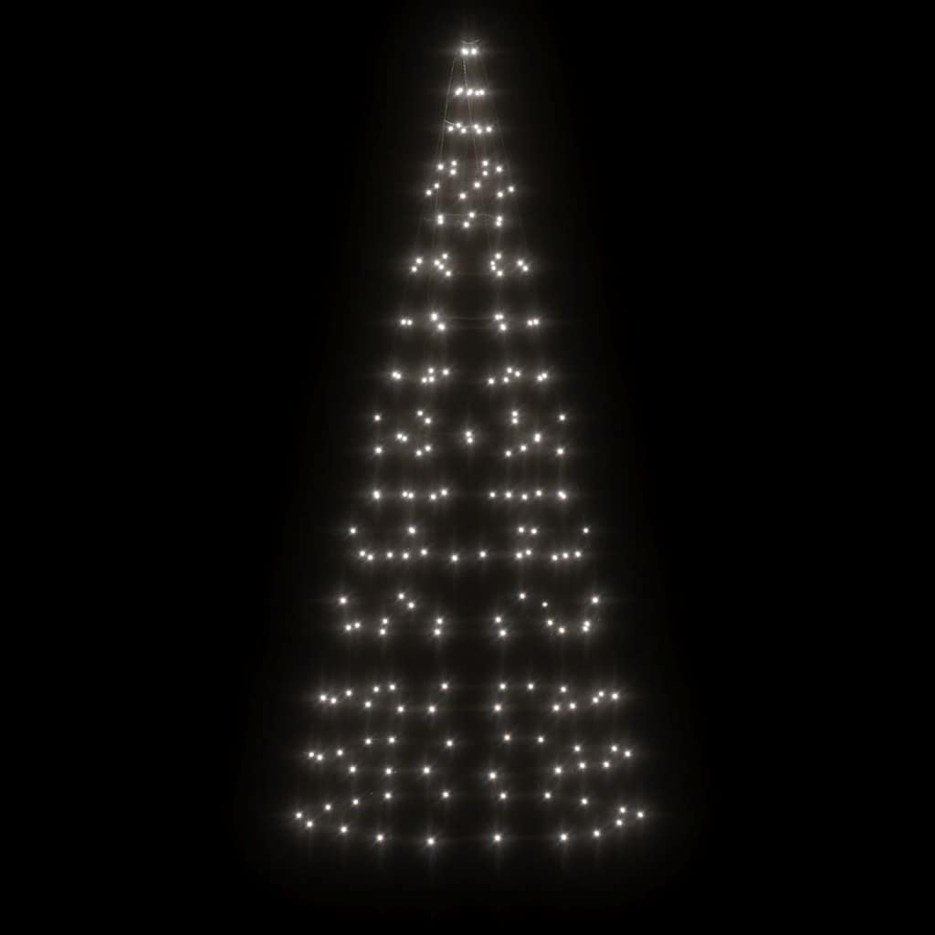 LED Christmas Tree on Flagpole 200 LEDs Cold White 180 cm